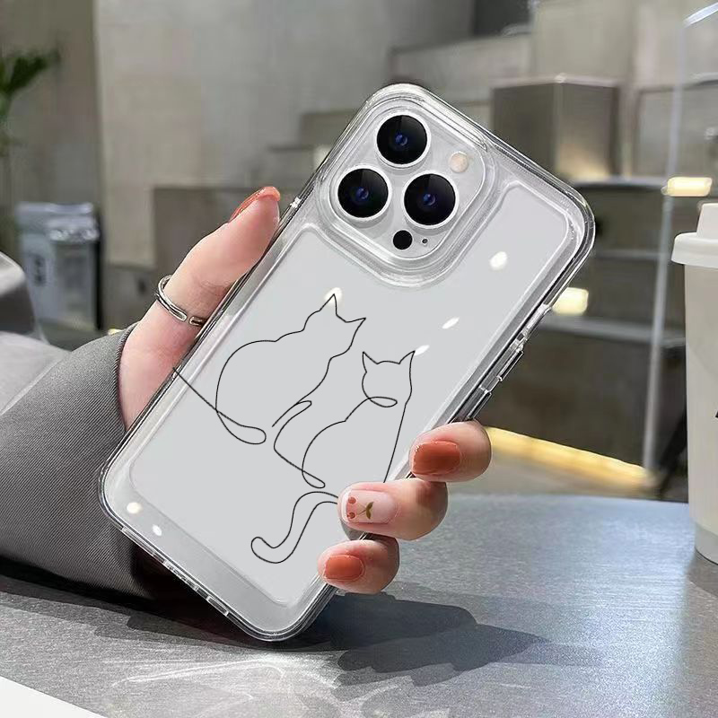 Cute Line Cat Anti-drop Phone  - Phone Cases Xiaomi 15 recension och pris