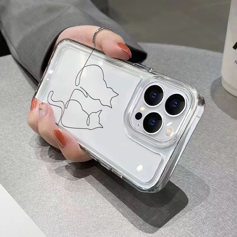 Cute Line Cat Anti-drop Phone  - Phone Cases Xiaomi 15 recension och pris