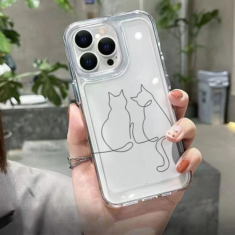 Cute Line Cat Anti-drop Phone  - Phone Cases Xiaomi 15 recension och pris