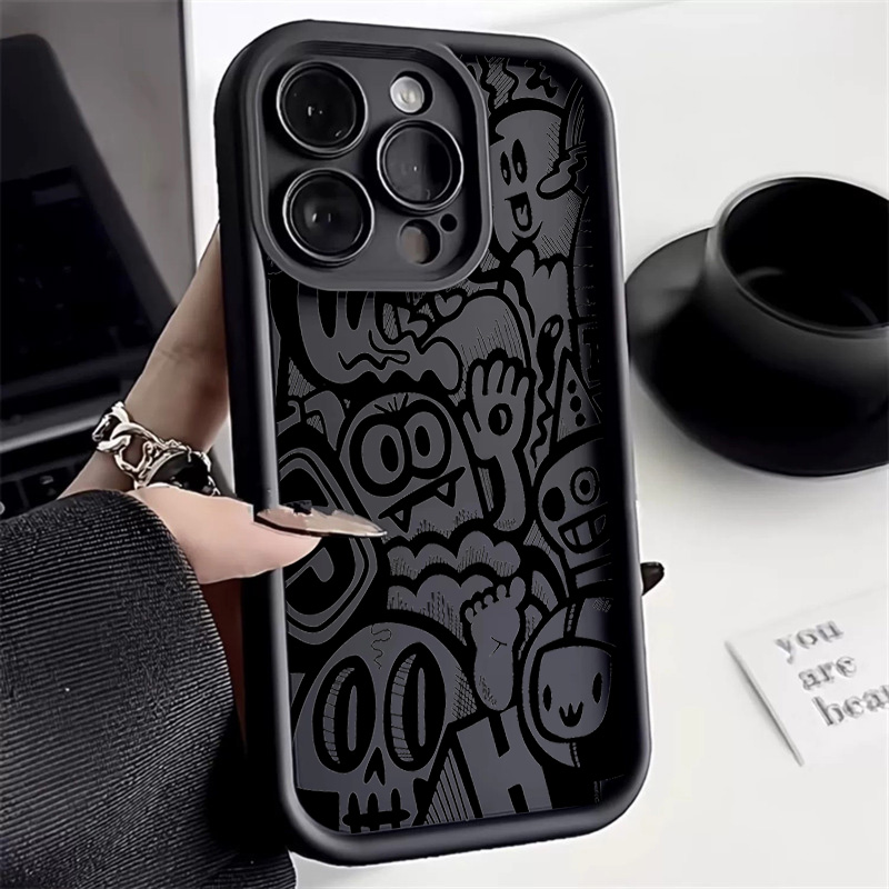 Black Graffiti Phone Case For  - Phone Cases Xr Iphone recension och pris
