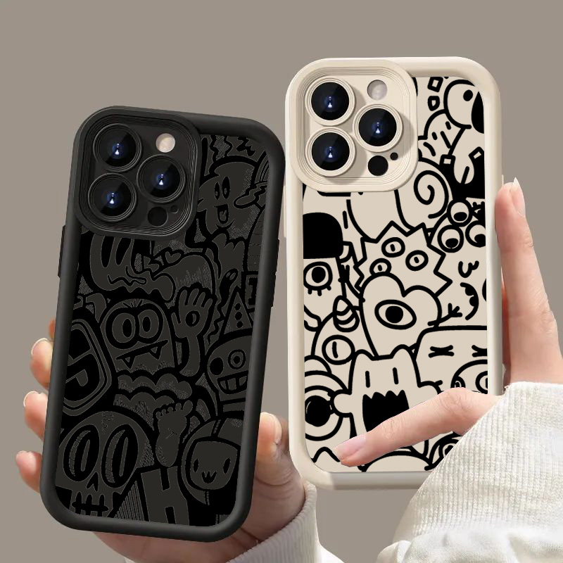 Black Graffiti Phone Case For  - Phone Cases Xr Iphone recension och pris