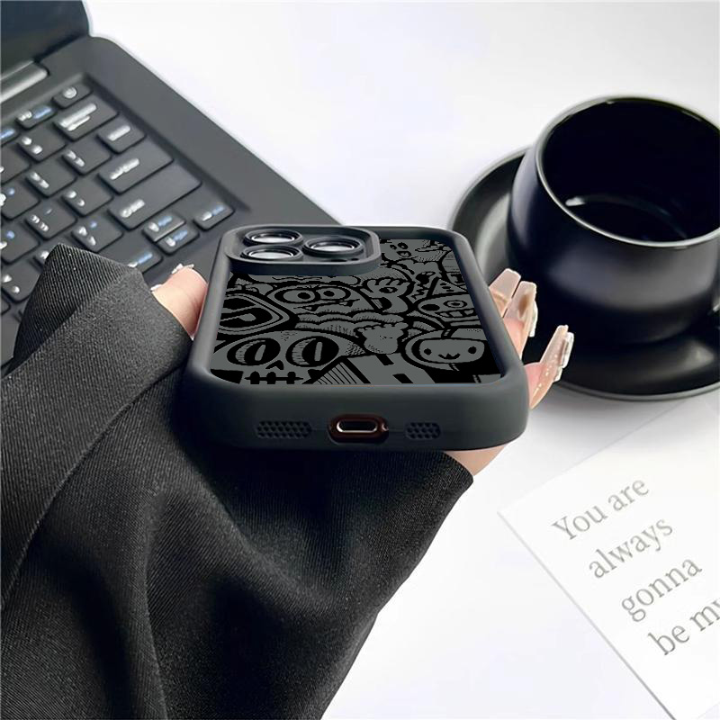 Black Graffiti Phone Case For  - Phone Cases Xr Iphone recension och pris