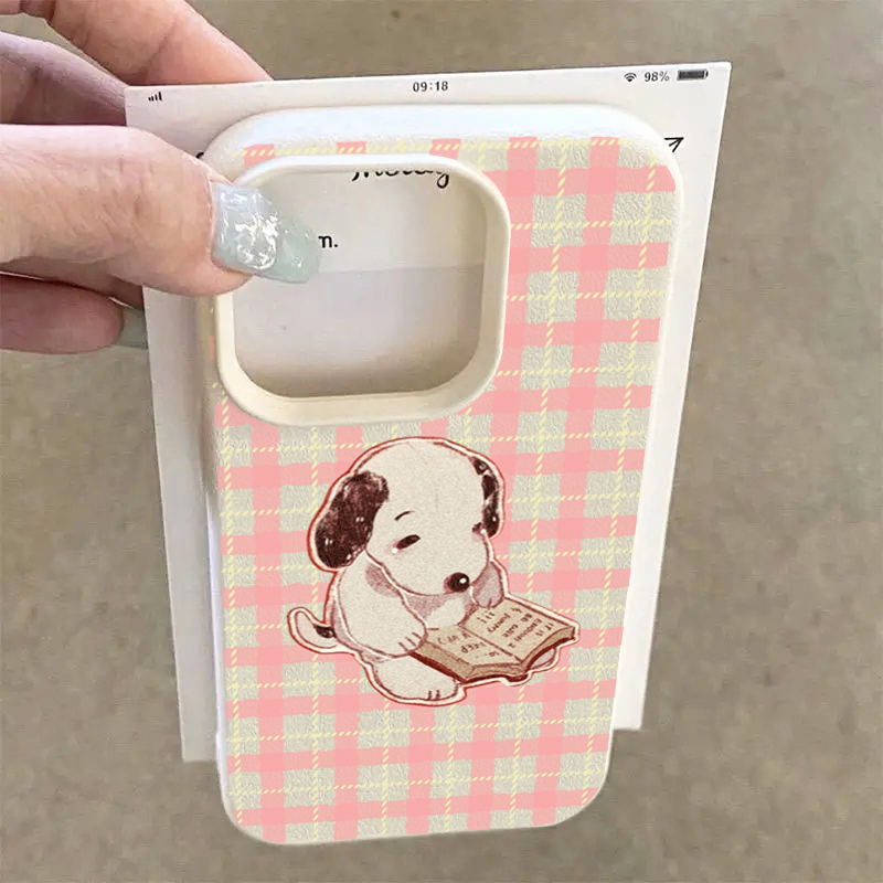 Cute Vintage Book Dog Litchi P - Phone Cases Galaxy A16 5G recension och pris