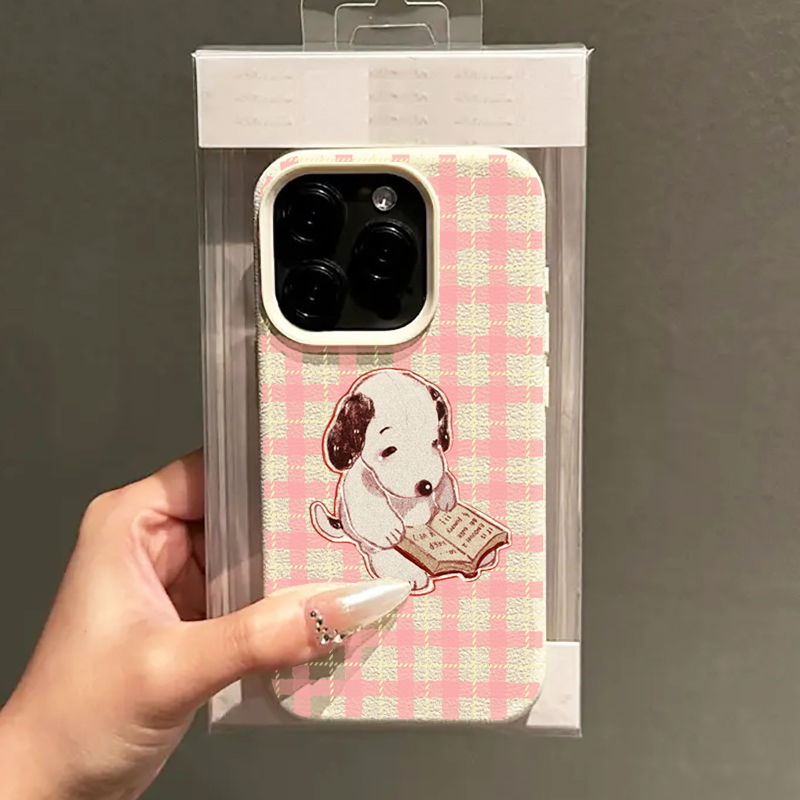 Cute Vintage Book Dog Litchi P - Phone Cases Galaxy A16 5G recension och pris