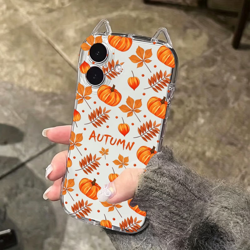 Autumn Pumpkin Falling Leaves  - Phone Cases Iphone 13 recension och pris