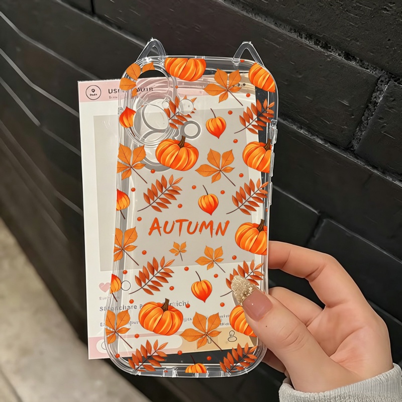 Autumn Pumpkin Falling Leaves  - Phone Cases Iphone 13 recension och pris