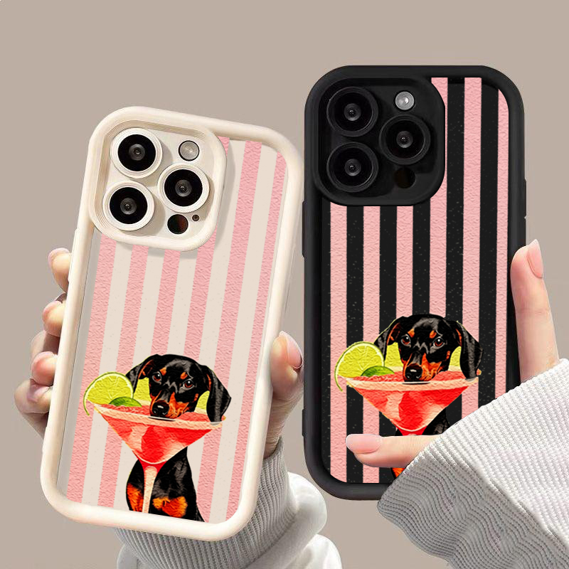 Cute Dog Striped Print Shockpr - Phone Cases Xiaomi 15 recension och pris