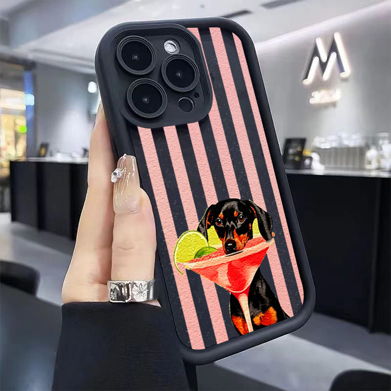 Cute Dog Striped Print Shockpr - Phone Cases Xiaomi 15 recension och pris