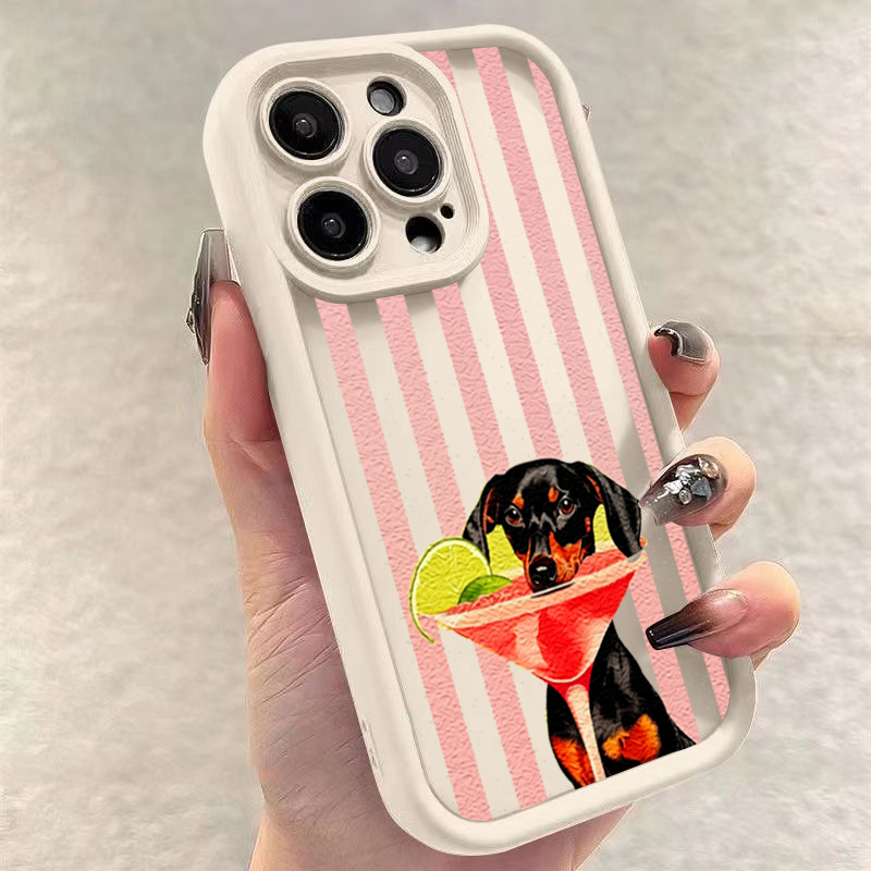 Cute Dog Striped Print Shockpr - Phone Cases Xiaomi 15 recension och pris